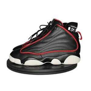 Nike Air Jordan Pro Strong Basketball Sneakers Black University Red Size 3Y